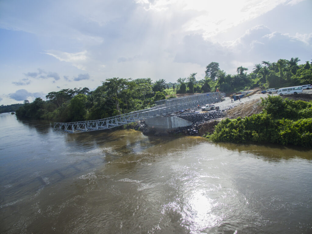 Liberia Steel Modular Bridge Launching