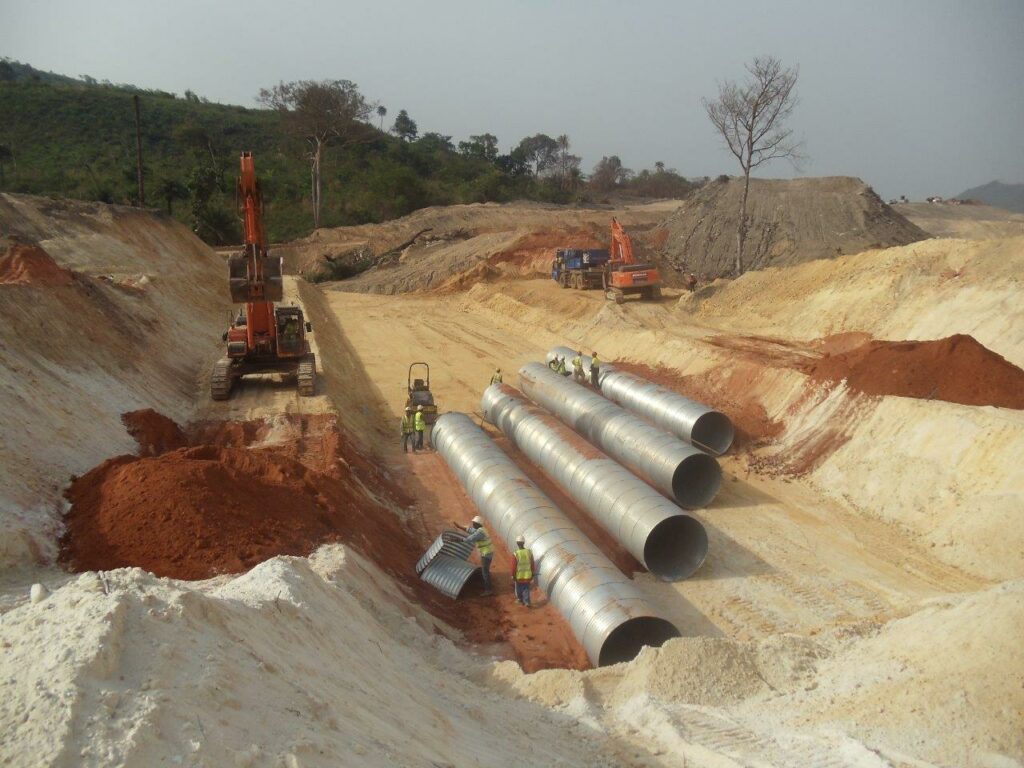 civil engineering sierra leone libeira road construction culverts