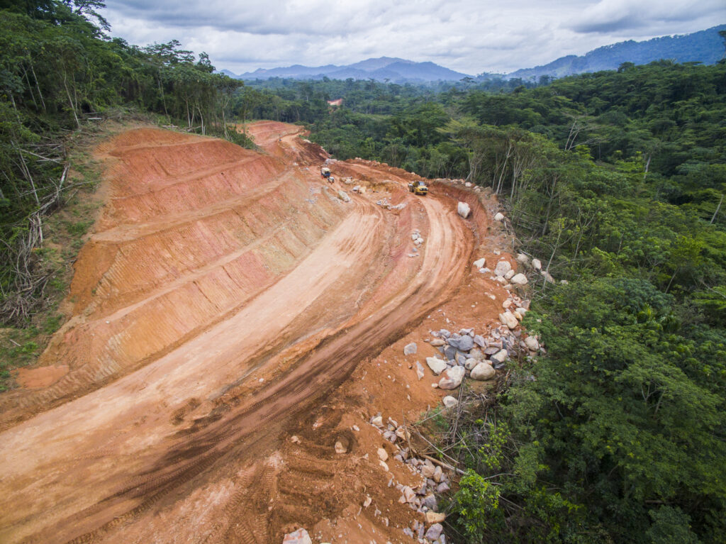 civil engineering sierra leone liberia road construction bulk earthworks benching