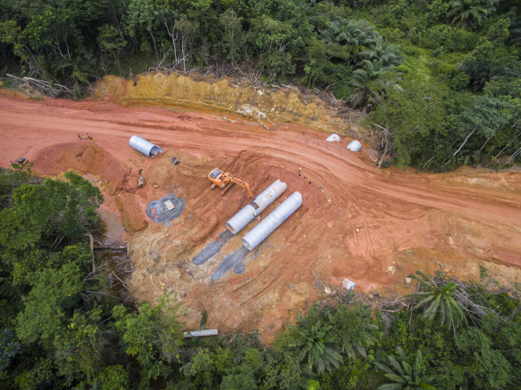 civil engineering sierra leone liberia road construction culverts