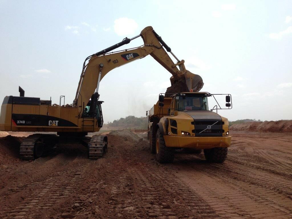 contract mining services sierra leone excavator and dump truck