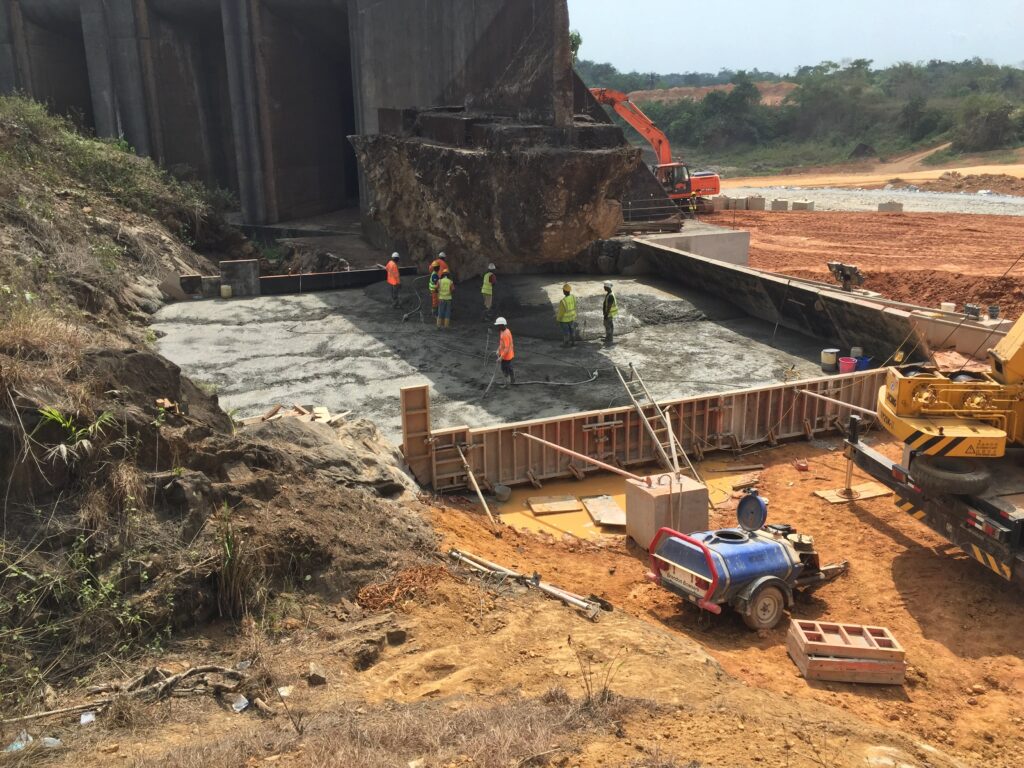 liberia sierra leone mass fill concrete works civil engineering