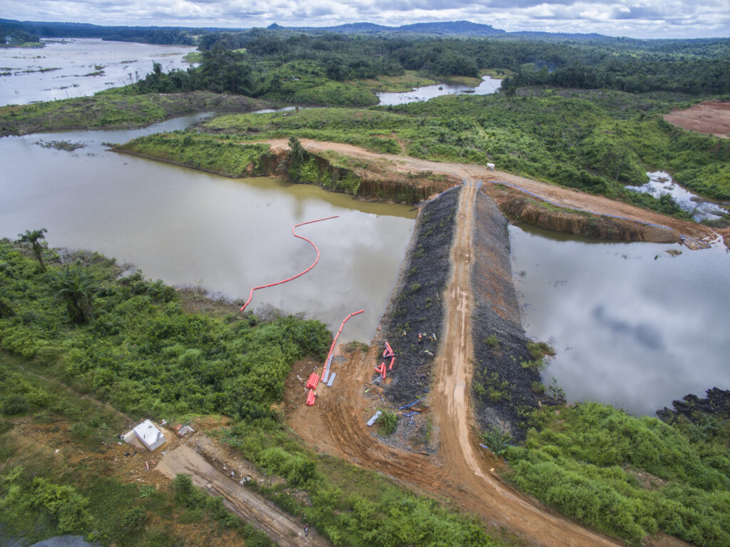 liberia water barrier installation civil engineering