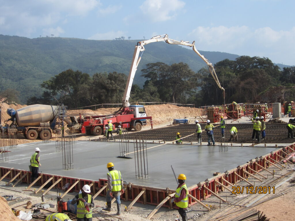 sierra leone civil engineering rc works concrete placement finishing