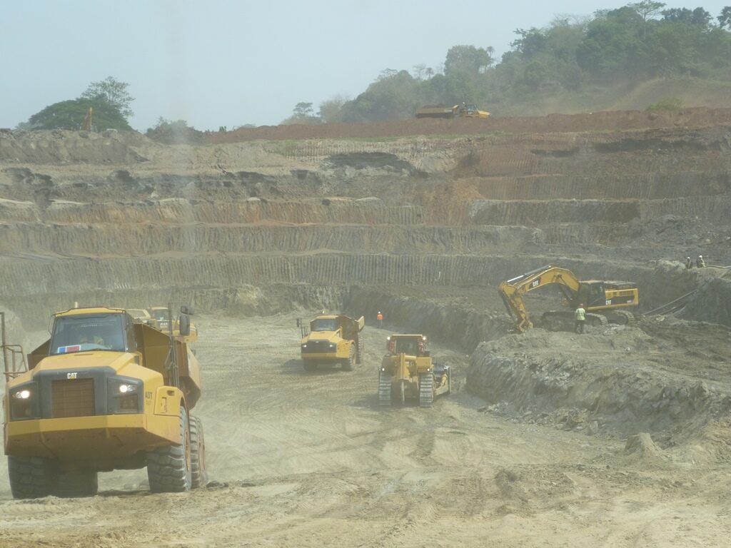 sierra leone contract mining services benching and earthworks heavy equipment