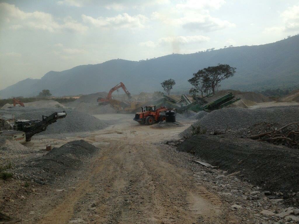 sierra leone liberia quarry drill blast rock crushing processing