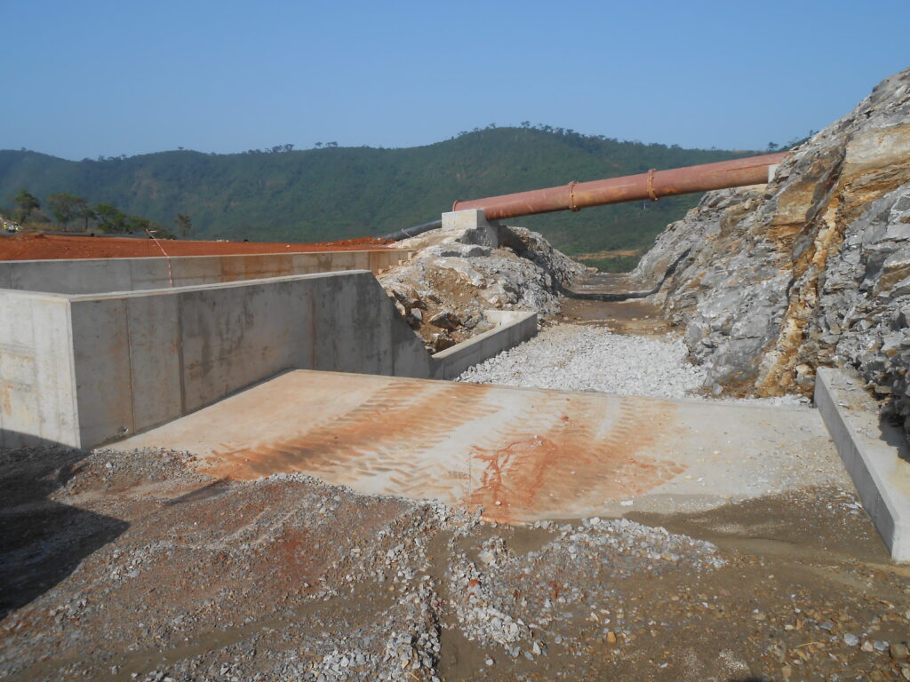 Civil Engineering Sierra Leone TSF spillway construction