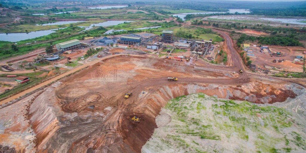 aerial shot of marampa iron ore mines